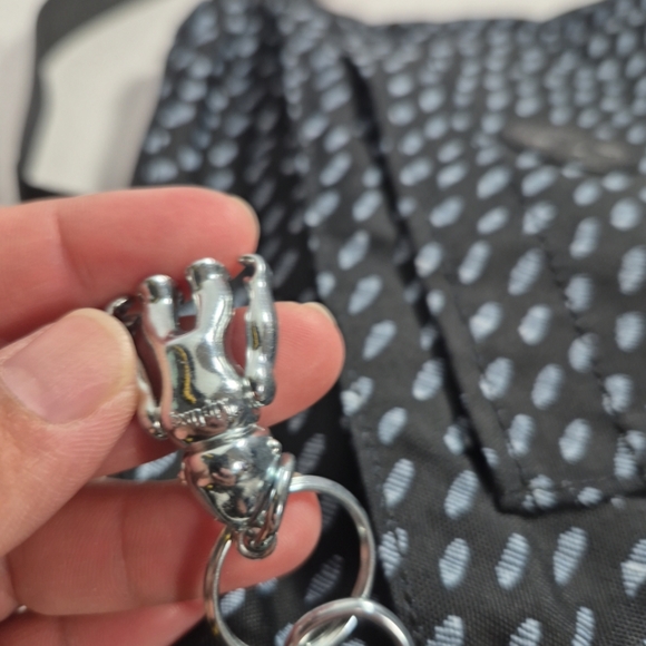 Kiplings Sebastian Ultimate Dots Rasp Dream Black Crossbody Purse - Picture 4 of 10